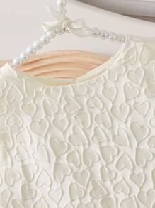 Young Girl Princess Pearl Trim Dress, Elegant Party Princess Dress, Lovely Birthday Gift, Summer Holiday Dress For Girls - Beige - View 3