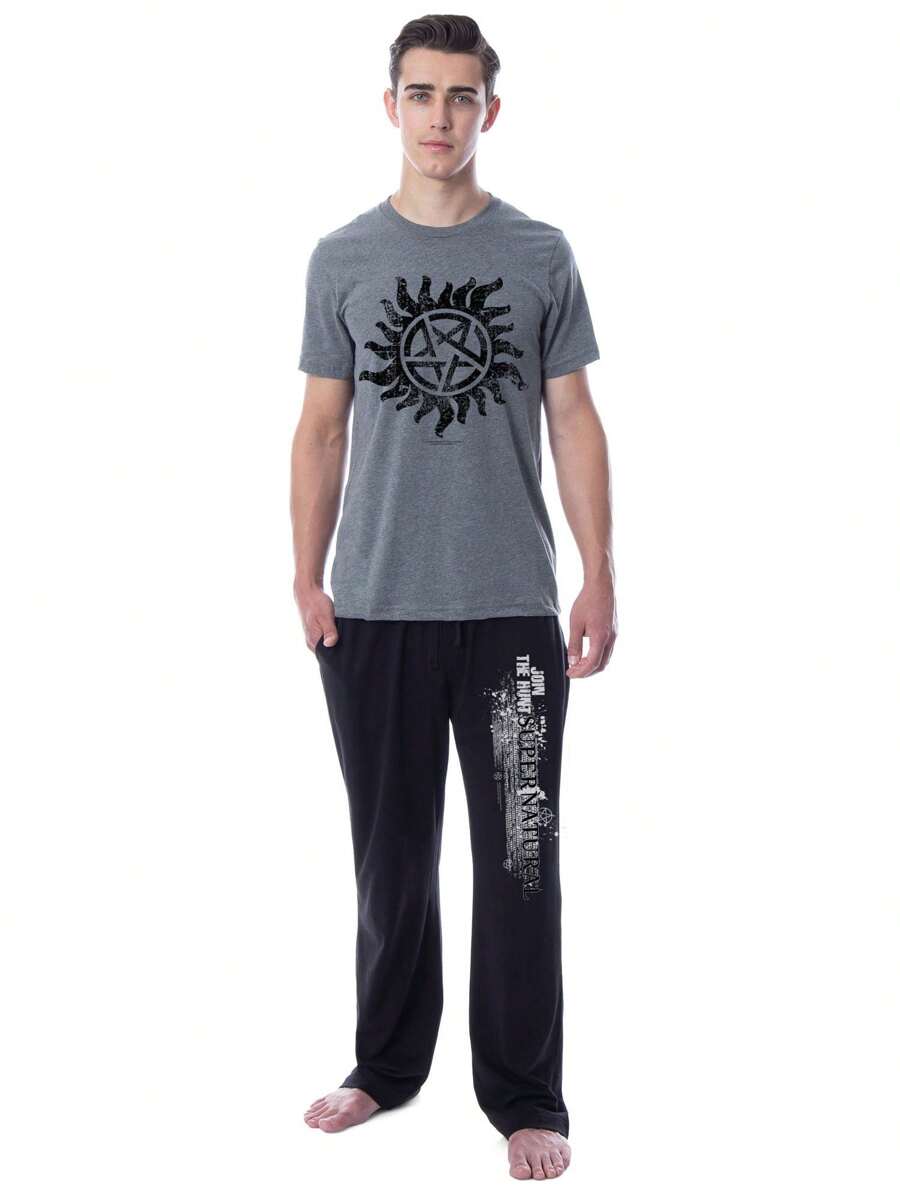 Warner Bros Mens' Join The Hunt Anti-Possession Sleep Pajama Set - Nhiều màu - Xem 1