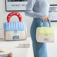 Borsetta per cosmetici a forma di casa, con grande capacità per prodotti per la cura della pelle, borsa da viaggio portatile per articoli da toilette, borsa organizer per articoli da toilette