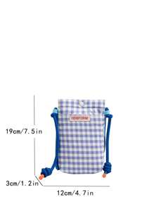 Canvas Plaid Phone Bag Small Vertical Style Crossbody Bag Fashionable & Versatile Phone Bag For Women Wallet Purse Wallet