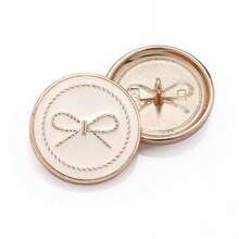 10 Peças Botões de Metal de Alta Qualidade com Laço, Botões Decorativos Versáteis para Jaquetas, Blusas, Vestidos, Suéteres de Mulheres, Aprimorando o Estilo Geral da Roupa com Detalhes Requintados