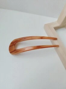 2 件装 U 型发型设计工具发夹发饰女士（随机刻字） - 彩色 - 查看 3