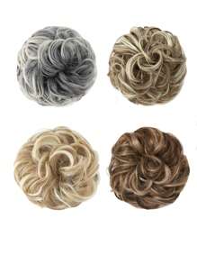 1 sztuka rozczochranych włosów, elastyczna gumka, syntetyczne przedłużki do włosów z falowanymi lokami na co dzień, na imprezę, do cosplayu, gumka do włosów w kształcie kucyka, kolor ombre, syntetyczne włókno, swobodna, imprezowa, pałacowa gumka do włosów, całoroczne gumki do włosów, gumki do włosów, gumki do włosów, gumki do włosów, gumki do włosów, gumki do włosów, gumki do włosów, gumki do włosów