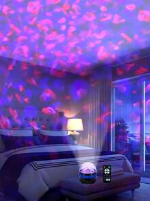 Romantic Aurora Projector Lamp, LED Northern Lights & Ocean Wave Projector With Remote Control RGB Lighting Effects, Glow Projection For Bedroom, Gaming Room, Home Theater, Ceiling, Holiday Party Decor - Multicolor - View 6