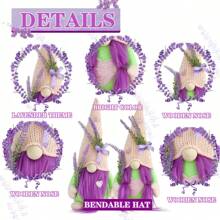 1pc/2pcs Valentines Day Gnomes Plush Lavender Gnomes Ornaments Scandinavian Tomtes Decorations Swedish Dwarf Figurine For Window Swedish Gnomes Indoor