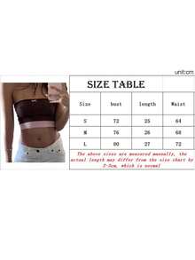Women Elastic Basic Bandeau Summer Contrast Color Off-Shoulder Crop Tops Streetwear Club Wear - 棕色 - View 5