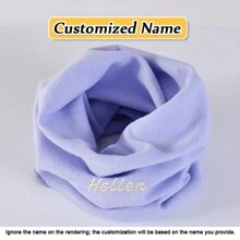 [Customized Product] 1pc Children Snood, Elastic Turtleneck Scarf, Colorful Soft Windproof Warm Scarf For Outdoor Activities, Customized Embroidered Name, & New Year Holiday Gift