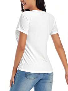 Rainbow Fox Classic T-Shirt, Women's T-Shirt, 220g Pure Cotton, Casual Crew Neck, Perfect For Road Trips, Travel, And Daily Wear. - trắng - Xem 2