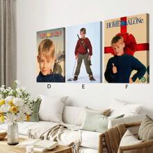 1/6Pcs Home Alone - Movie Posters Wall Arts - 90's Movie Posters - Canvas Wall Decorate - Home Alone Movie Poster For Living Room Bedroom Decor Gifts Birthday Graduation