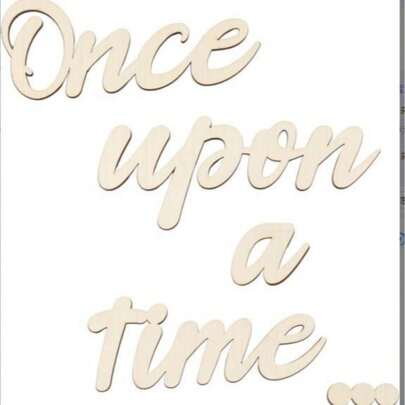 A Set Of Baby Room Decorations, Once Upon A Time Wooden English Slogans Bedroom Living Room Home Wall Soft Decorations Props