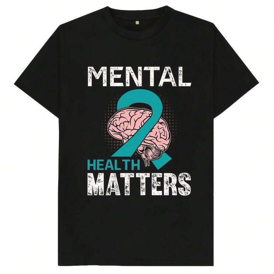 Mental Health Matters T Shirt - 黑色 - 查看 1