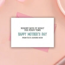 Tarjetas divertidas del Día de la Madre, tarjetas para mamá, nadie lo hace bien a la primera vez, de hija, de hijo, regalos del Día de la Madre - multicolor - Ver 8