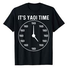 Funny Yaoi Anime Manga BL It's Yaoi Time T-Shirt Soft Breathable T-Shirt For Both Men And Women - 黑色 - 查看 1