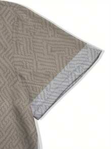 Summer Plus Size Men's Casual 3D Print 2pcs Set, Short Sleeve Polo T-Shirt And Shorts