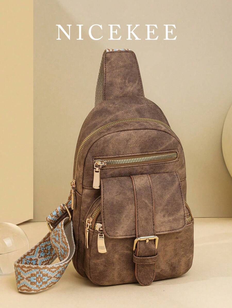 高品质胸包，简约奢华手提包，女士单肩包，独特设计，斜挎包，女士钱包，时尚百搭，复古纯色，多层胸包，工作包