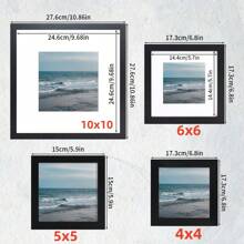 1 buah/3 buah/Set, Bingkai Foto Dekorasi Rumah Minimalis Ukuran 4x4", 5x5", 6x6", 10x10" Berbagai Warna, Cocok untuk Diletakkan di Meja atau Dipasang di Dinding, Hadiah Ulang Tahun, Wisuda - MultiWarna - View 3