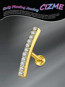 CIZME 1 件 16g 软骨耳钉耳屏耳钉软骨穿孔首饰前耳钉耳钉车耳甲海螺不锈钢穿孔首饰，不锈钢耳钉男女款向日葵月亮花星蝴蝶心叶蛇心 CZ 16G 软骨耳环套装螺丝后耳环耳钉穿孔首饰，16G 软骨耳环不锈钢耳钉球背软骨耳钉海螺穿孔首饰女士