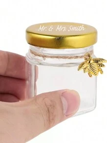 Customizable Name Glass Sealed Jar Set Trumpet Honey Bottle Bird's Nest Jam Bottling Gift Glass Bottles. - Multicolor - View 3