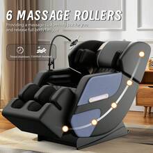 BILITOK 2026 3D Zero Gravity Massage Chair  Full Body Airbag Wrap Recliner With 6 Massage Rollers  Waist Leg Heating & Foot Acupoint Massage   Suitable For Home Living Room & Office   Relieve Body Fatigue - Blue - View 4