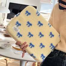 1 件韩国毛绒蝴蝶结 iPad 平板电脑包 Ins 风格笔记本电脑 11/13 英寸电脑内包防震防摔 - 彩色 - 查看 8