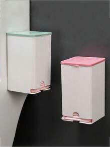 1 pièce Support mural pour serviettes hygiéniques et papier toilette dans la salle de bain, organisateur de rangement multifonctionnel avec couvercle rabattable anti-poussière, décoration de salle de bain et décoration d'automne