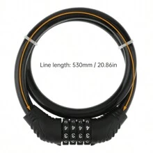 Candado de cadena para bicicleta de montaña con combinación de 4 dígitos, antirrobo de protección para bicicletas, motocicletas y vehículos eléctricos - Multicolor - Ver 7