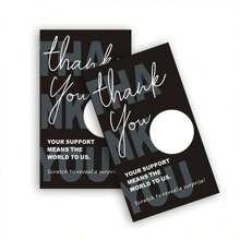 50 Stück Rubbelkarten, leere Danke-Geschenkgutscheine, perfekt für kleine Unternehmen, Restaurants, Spas, Schönheitssalons, Salons, Geburtstage, Urlaubsgeschenke, Hochzeits-Brautspiele und allgemeine Feierlichkeiten - Verschiedenfarbig - Übersicht 8