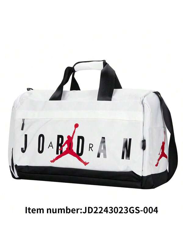 Jordan Unisex Gym Duffel Bag, Large Capacity Hand Carry & Shoulder Crossbody Sporty Travel Luggage Bag, Model JD2243023GS-004