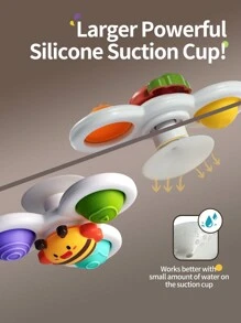 WeRein 1 Suction Cup Rotating Baby Toy 12-18 Months Old, 1-3 Years Old Baby Rotating Top Sensory Toy, Baby Teasing Dent Toy, 1-2 Year Old Boys And Girls Christmas Birthday Gift Toy Baby Toy, Toddler Toy, Sensory Toy, Toy, Christmas Halloween Thanksgiving Baby Toy, Dent, Baby Game, Baby Toy, Baby Toy