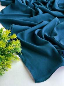 1pc Plain Pleated Chiffon Scarf, Women's Daily Headscarf, Women's Dress Accessory - Solid Color - View 21