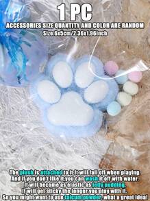 全新粉色猫爪设计减压玩具，柔软可挤压发条玩具，毛绒柔软立方体