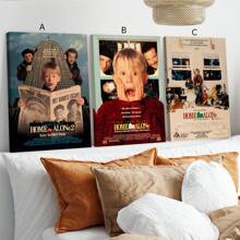 1/6Pcs Home Alone - Movie Posters Wall Arts - 90's Movie Posters - Canvas Wall Decorate - Home Alone Movie Poster For Living Room Bedroom Decor Gifts Birthday Graduation
