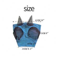 1 件装防蚊面罩防虫马匹飞行面罩弹力针织网状面罩护耳网状飞行面罩骑马马术装备 - 彩色 - 查看 4