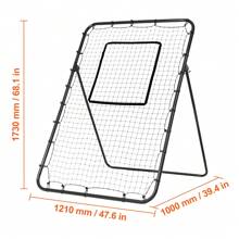 Baseball And Softball Rebound Net, 2 In 1 Left And Right Pitch Trainer, 3 Way Baseball PitchBack Baseball Pitch Rebound Trainer Nest, Rebound Net For Fielding/Throwing Practice 4&5 Adjustable Angles - 4 Adjustable Angles 4 X 6 Feet - View 9