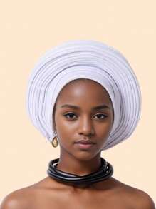 尼日利亚头带婚礼派对头饰优雅非洲头带头巾成品女士自动发带女式头巾