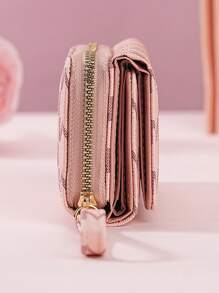 Nouveau portefeuille de style rétro pour femmes, avec plusieurs fentes pour cartes, impression de lettres, fermeture éclair. Portefeuille coréen compact et élégant pour femmes, porte-monnaie, petit portefeuille