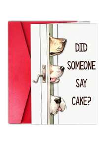1 pieza Tarjeta de pastel de cumpleaños lindo de perro para mujer y hombre, tarjeta de feliz cumpleaños de perro, tarjetas de cumpleaños divertidas para amantes de los perros, tarjeta de saludo humorística para bebés de perros - 4.92 X 6.93 pulgadas,Tarjetas de felicitación, Tarjetas de cumpleaños, Los mejores regalos para amigos, hermanos, hermanas, padre, madre