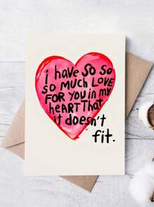 Charming 'I Love You' Greeting Card With Envelope - Perfect For Valentine's Day, Anniversary, Birthday And Proposal