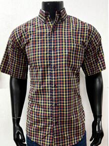 Camisa Manga Corta para Hombre de algodon y amplia - Multicolor - Ver 1