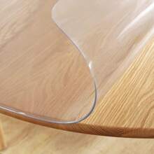 0.25mm Thick Transparent Round PVC Tablecloth, Waterproof Scratch-Resistant Heat-Resistant Table Protector Mat, Suitable For Home, Hotel, Dining Table, Coffee Table