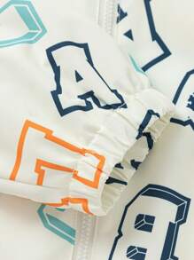 Balabala Boys' Hooded Softshell Jacket, Outdoor Spring Outerwear - White Tone - View 4