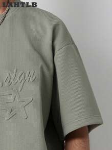 Men's Casual Loose Fit Summer T-Shirt Set - Green - View 3