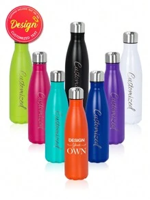 1 cană personalizată din oțel inoxidabil, cană personalizată din oțel inoxidabil 304 cu strat dublu izolată în vid, cană portabilă cu text din sticlă de apă sport personalizată pentru birou, cadou de petrecere, cadou de sărbători, cadou de Ziua Îndrăgostiților pentru soție, soț, echipament de camping și drumeții