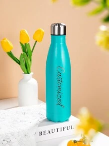 1 cană personalizată din oțel inoxidabil, cană personalizată din oțel inoxidabil 304 cu strat dublu izolată în vid, cană portabilă cu text din sticlă de apă sport personalizată pentru birou, cadou de petrecere, cadou de sărbători, cadou de Ziua Îndrăgostiților pentru soție, soț, echipament de camping și drumeții