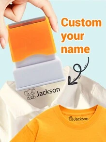 LICVIC 1/2Pcs Custom Name Signature Stamp For Kids, Back To School Supplies For Kids,Cartoon Pattern Name Stamps Personalized, DIY Customized Cartoon Self Inking Name Stamp, Stamps For Signing Name, Name Stamp For Clothing Kids Waterproof, Reproduce Your Handwriting Signature, 4 Styles:Little Boat/Compact Car/Ice Cream