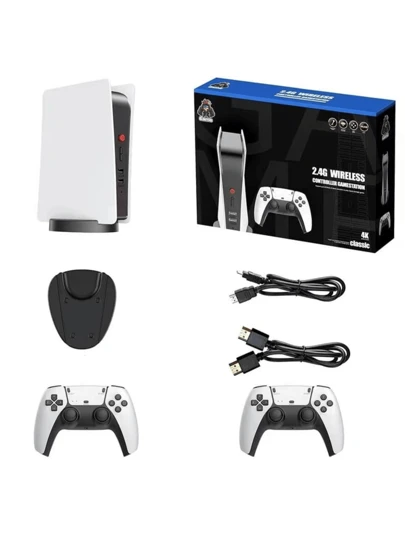 Consola Arcade M5 4K – 128GB, Emuladores Retro, 2 Mandos Inalámbricos y Conexión /USB