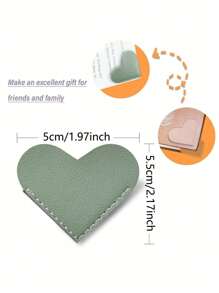 5pcs/10pcs/Set,Leather Heart-Shaped Bookmark, Corner Book Accessory Cute Corner Bookmark, Reading Enthusiast Book Accessory, Women's Bookmark, Book Enthusiast Bookmark, Suitable For Gifts For Women, Children, And Book Enthusiasts, Cute Handmade Reading Gift Accessory,Color Random