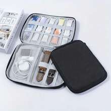 Elegant Watch Organizer Bag - Perfect Rectangle Storage Solution For Watches & Straps, Ideal For Travel, Watch Storage Bag Multifunctional Portable Travel Bag, Watch Strap Storage Bag, Jewelry Storage Box
