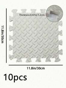 10pcs Foam Play Mats, Square Shape Play Mats With Solid Color, Thickened Interlocking Foam Flooring Tiles, Puzzle Game Mats With 2-Leaf Cross Pattern Foam Floor Tiles, Children Crawling/Yoga Mat, Baby Crawl Mat, Large Carpet