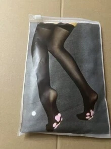 Cartoon Paw Design Over The Knee Socks, Cozy